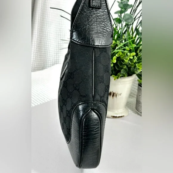 🖤Vintage Gucci Jackie Hobo Canvas & Leather